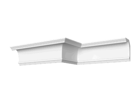 Гладкотянутый карниз ДС-КГ35, 165Hx125мм