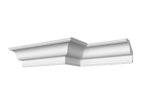 Гладкотянутый карниз ДС-КГ41, 135Hx150мм