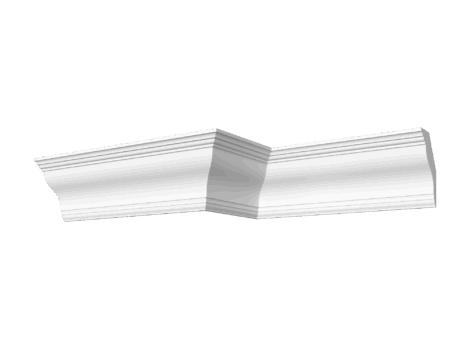 Гладкотянутый карниз ДС-КГ45, 200Hx140мм