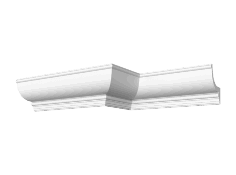 Гладкотянутый карниз ДС-КГ65, 170Hx146мм